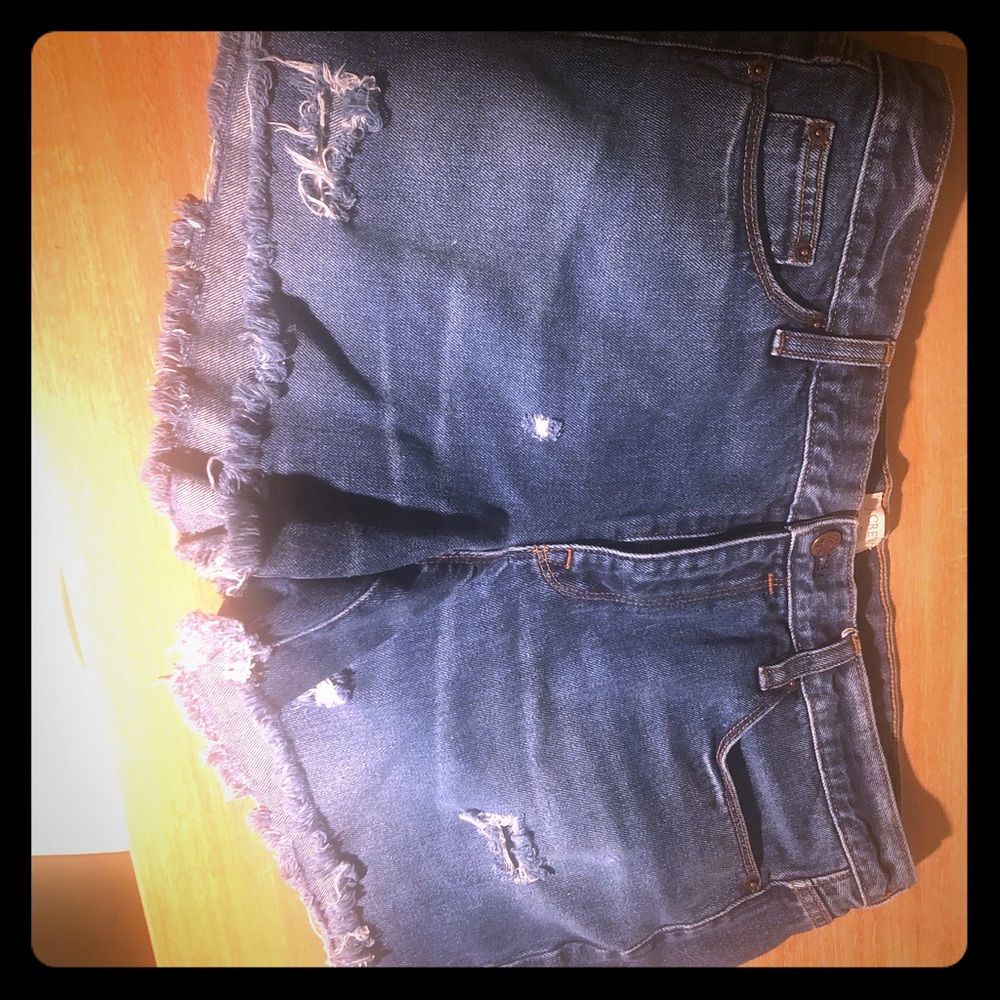 JCrew denim cut off shorts size 32